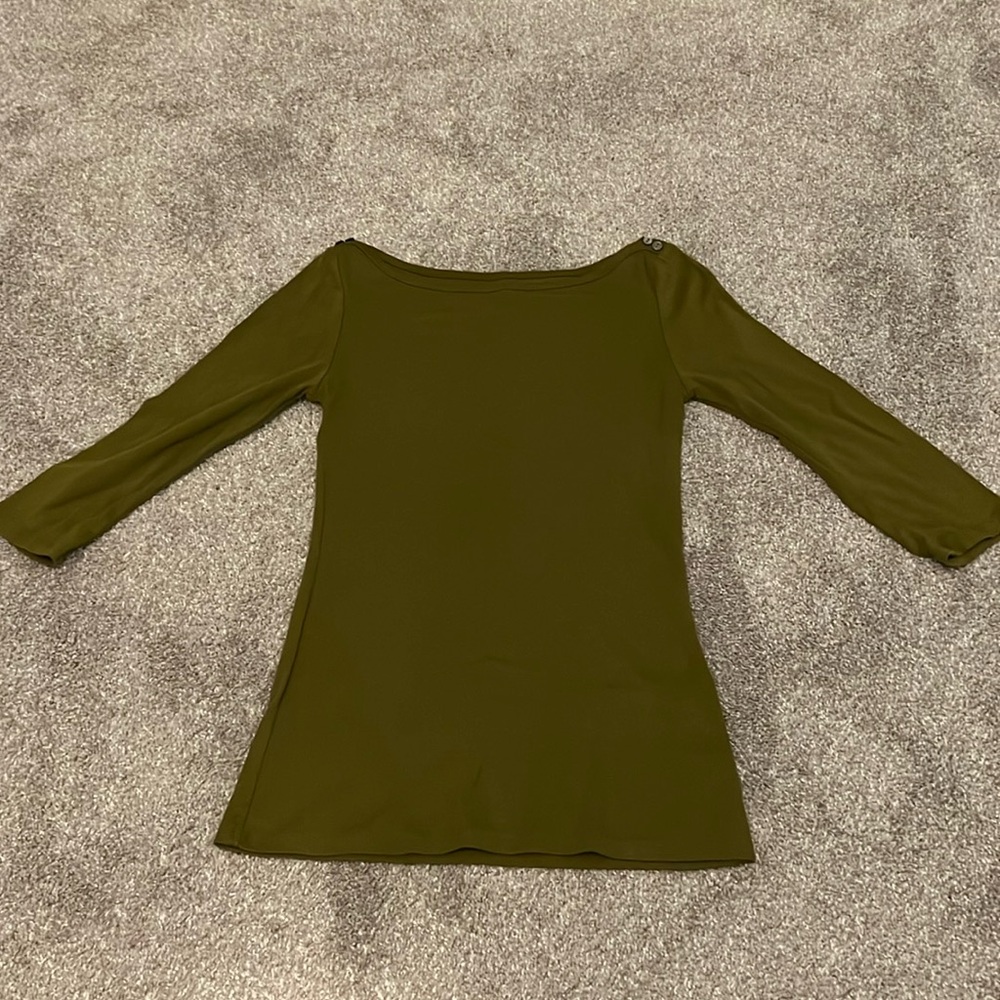 Ladies boatneck 3/4 length shirt